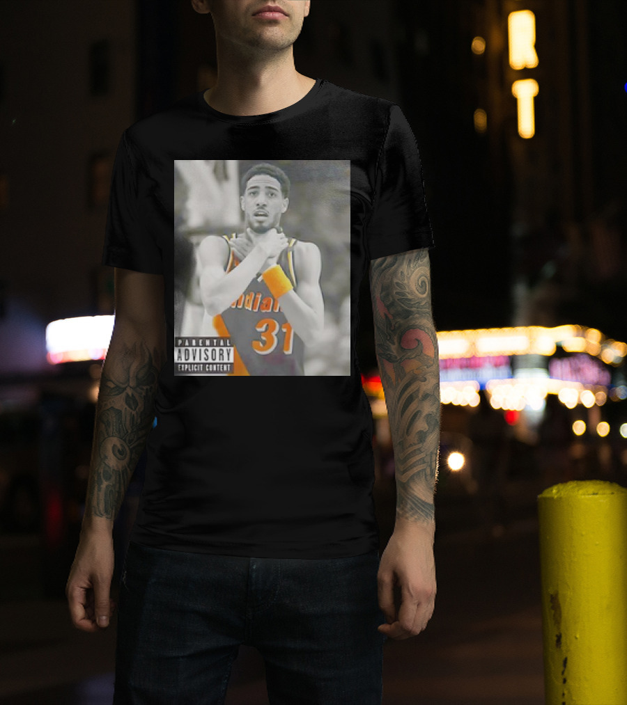 Tyrese Haliburton X Reggie Miller Indiana Pacers Knicks Killers Parental Advisory 31 T-Shirt