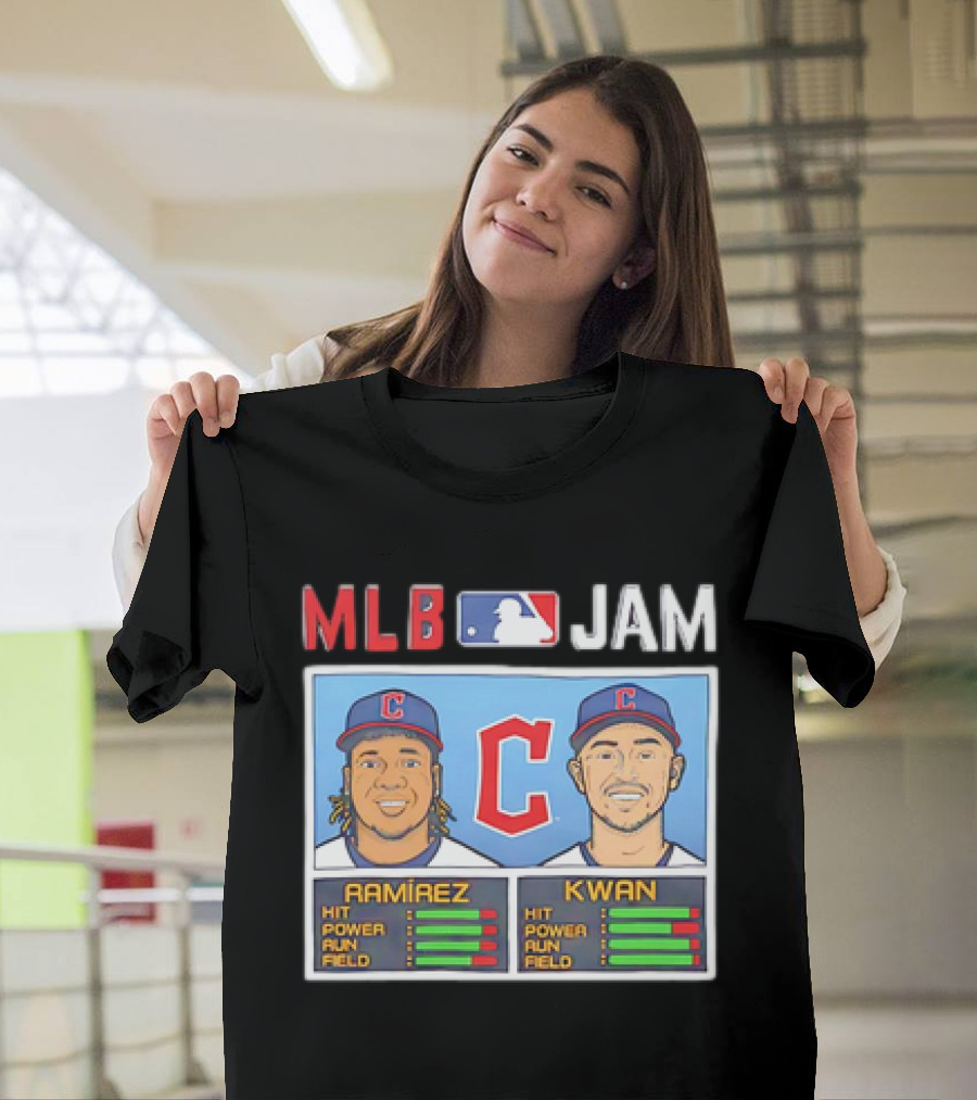 José Ramírez Steven Kwan Cleveland Guardians MLB Jam Vintage T-Shirt