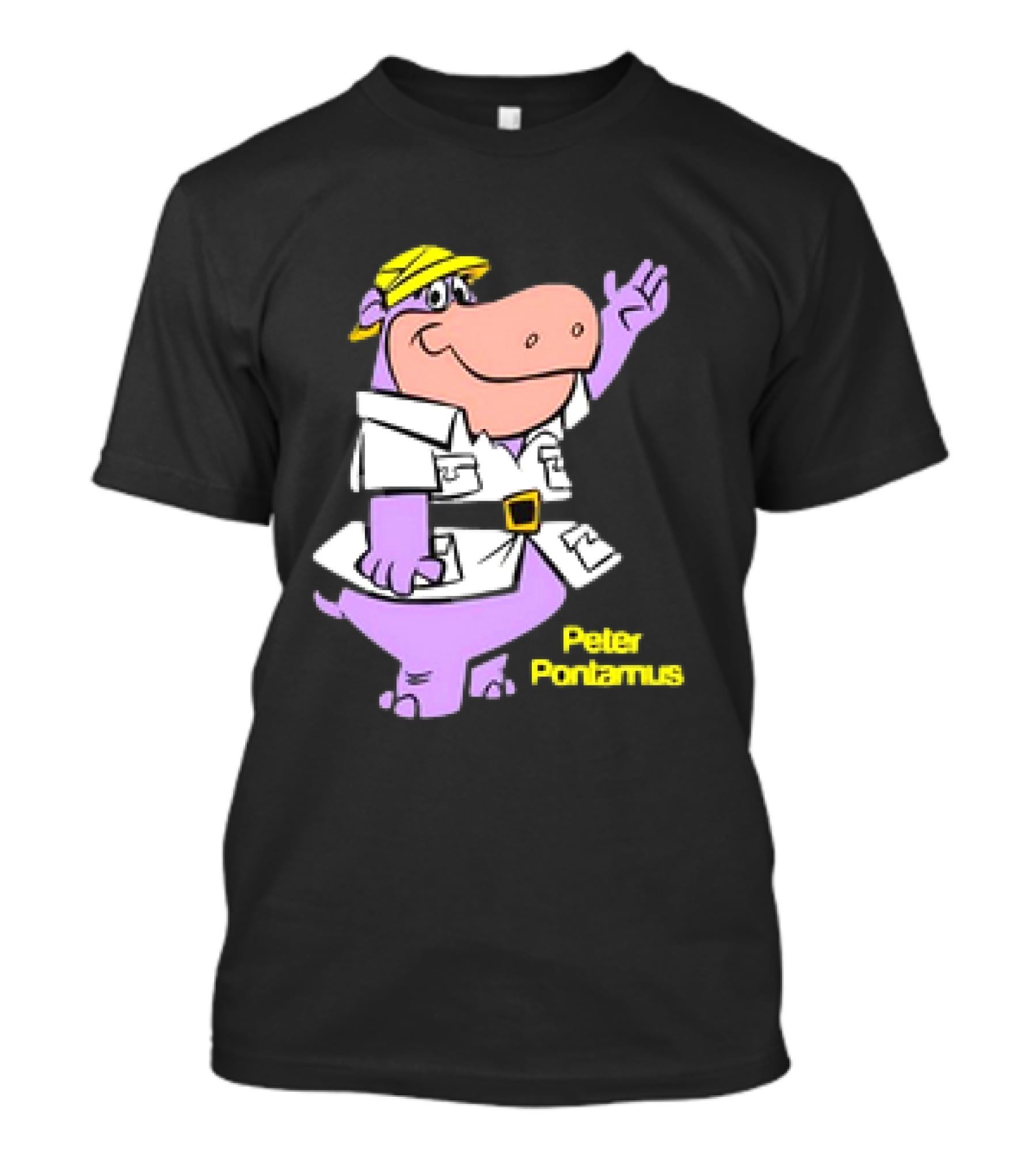 Peter Pontamus Cartoon Cute Hippo Safari T-Shirt