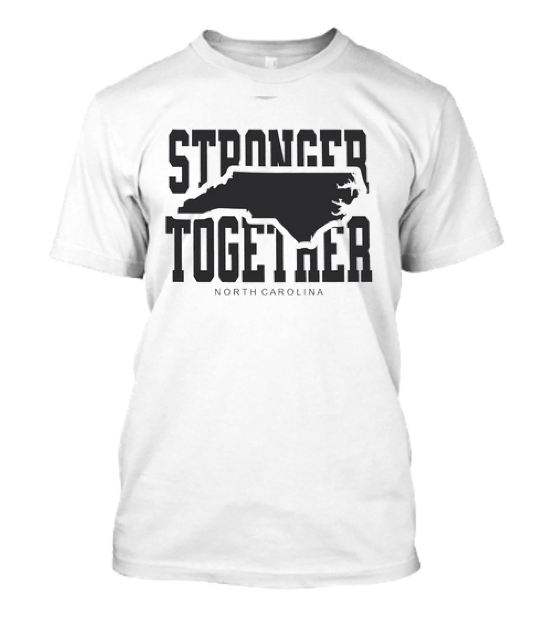 Stronger Together North Carolina Map T-Shirt