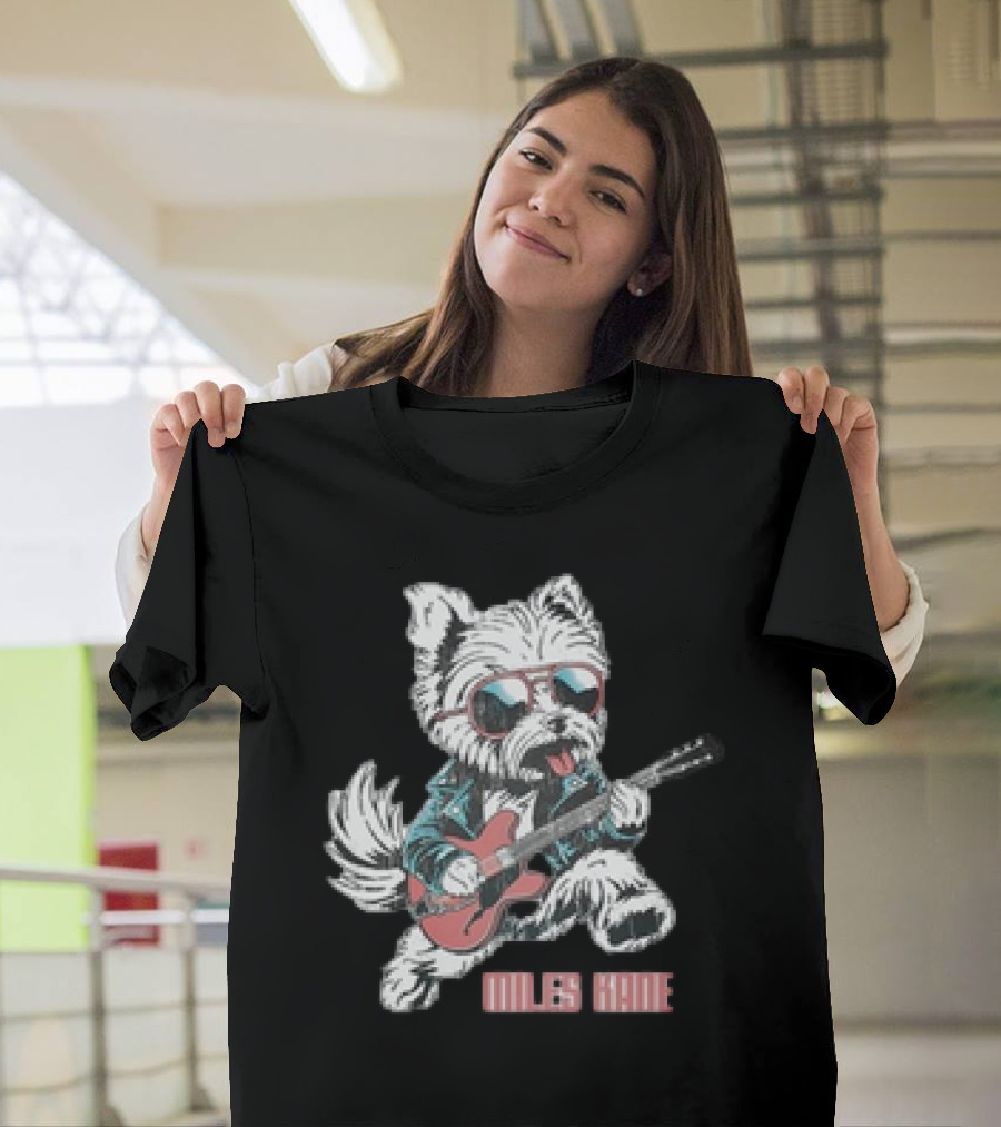 Miles Kane Dog With Guitar And Sunglasses T-Shirt