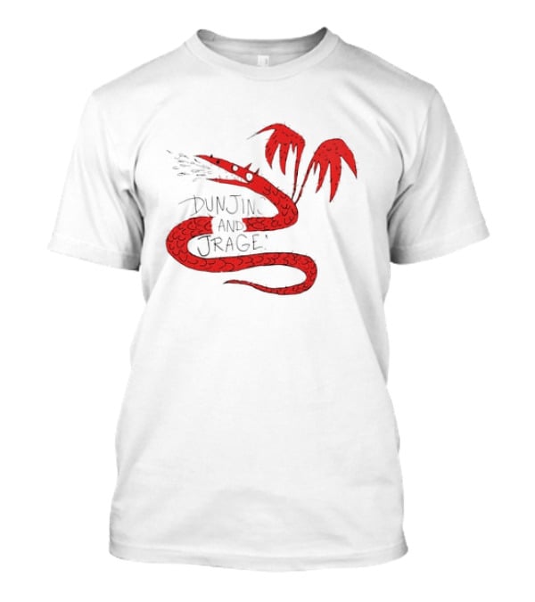 Dunjins And Jragens Fire-Breathing Red Serpent With Wings T-Shirt