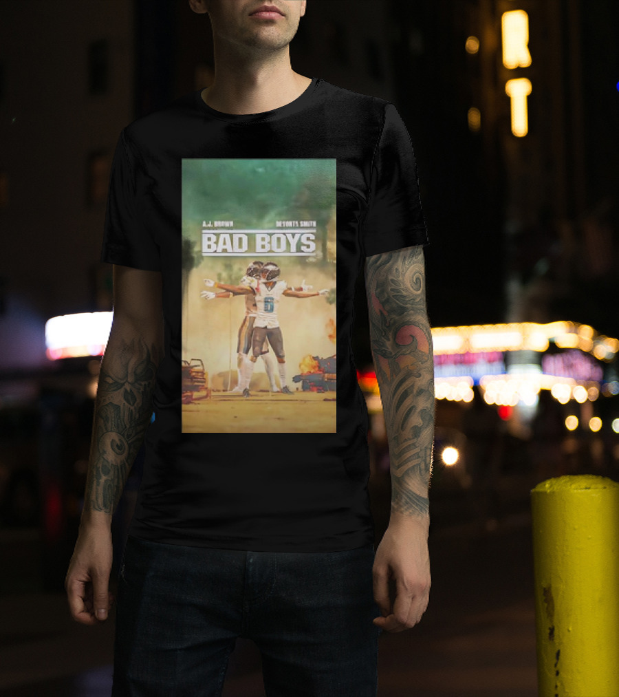 A J Brown Devonta Smith Bad Boys Football Dynamic Duo T-Shirt