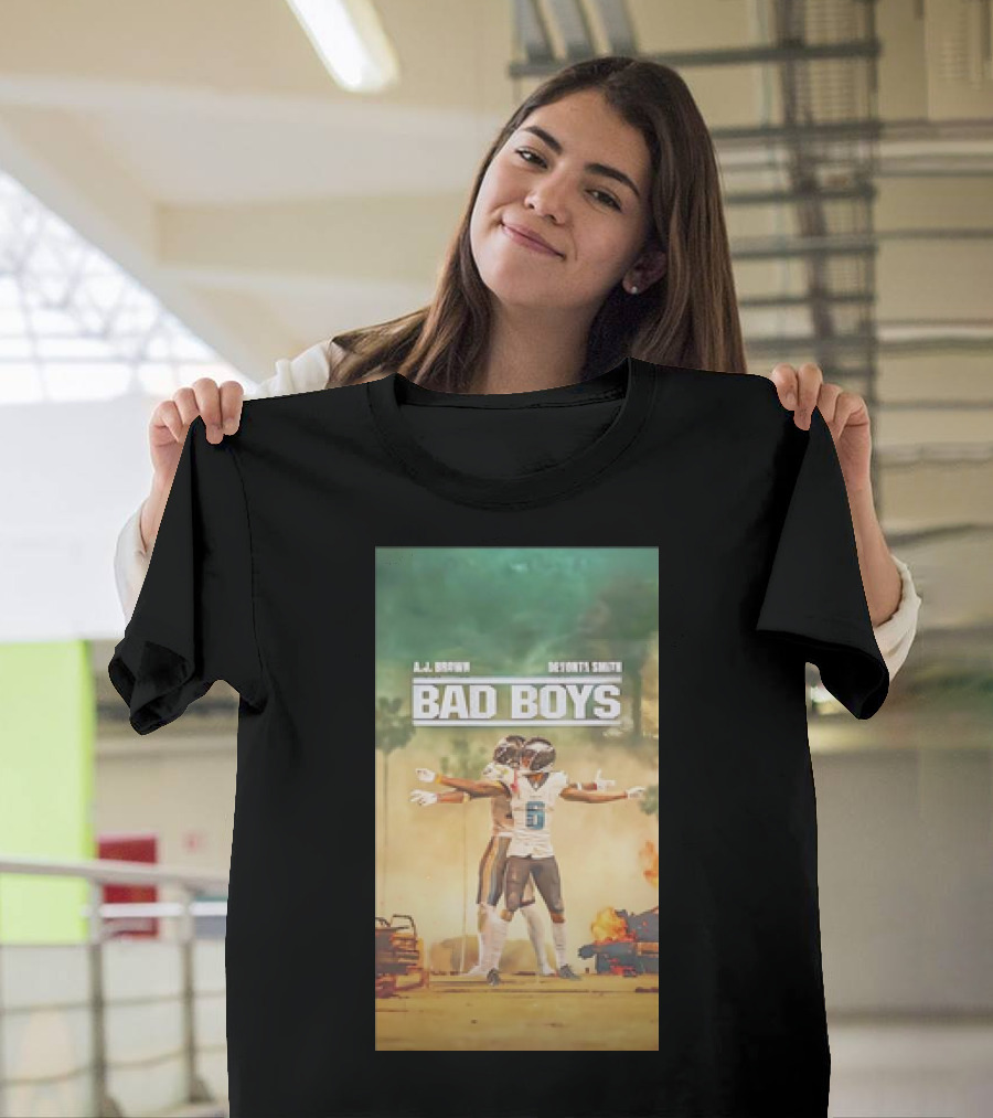 A J Brown Devonta Smith Bad Boys Football Dynamic Duo T-Shirt