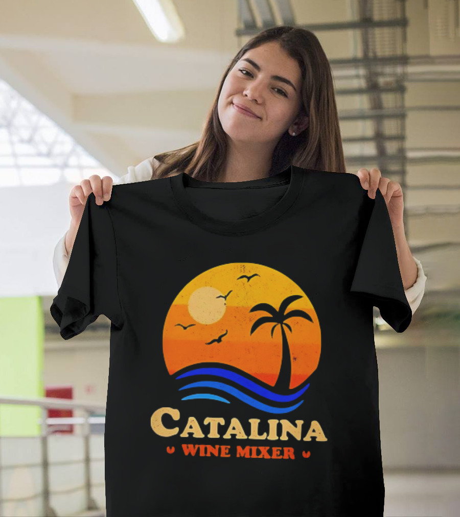 Step Brothers Catalina Wine Mixer Vintage Sunset Palm Island T-Shirt