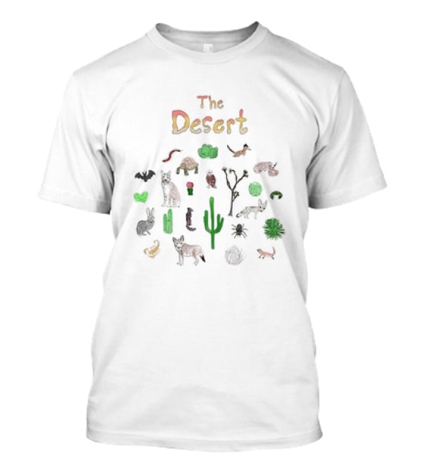 The Desert Animals Cactus Snake Coyote Fox Turtle Bat Lizard Rabbit Spider Scorpion Squirrel T-Shirt