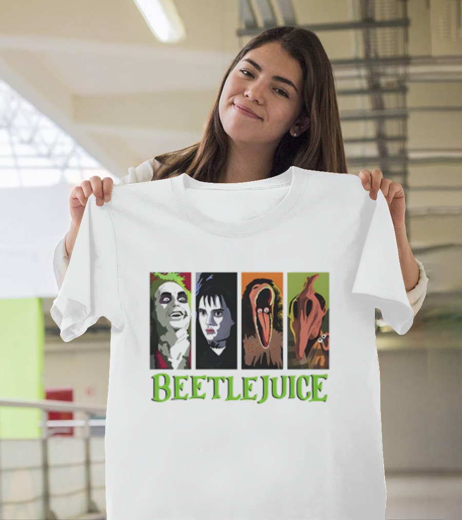 Beetlejuice Vintage Characters Halloween Horror Movie T-Shirt