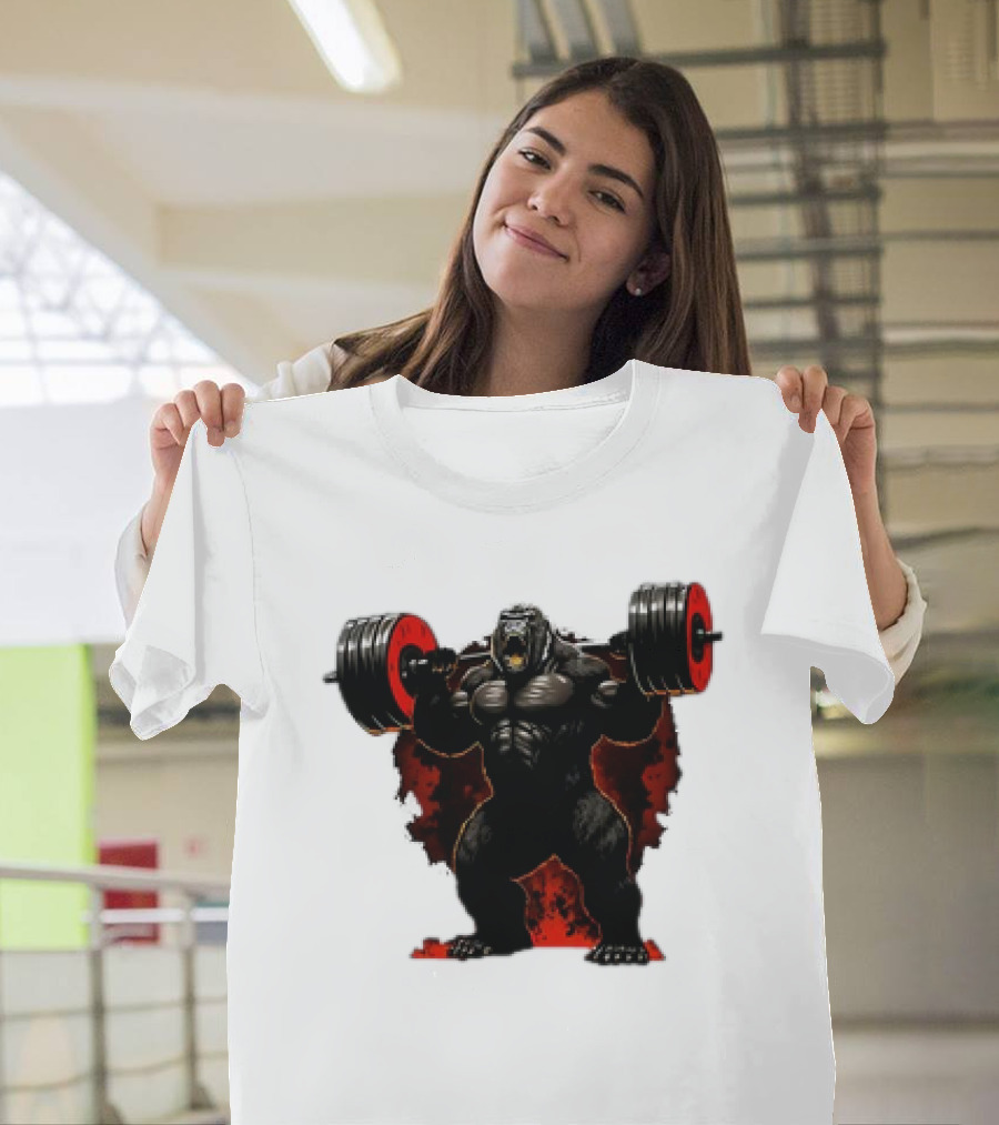 Gorilla Workout Beast Lifting Power Weights Gym T-Shirt