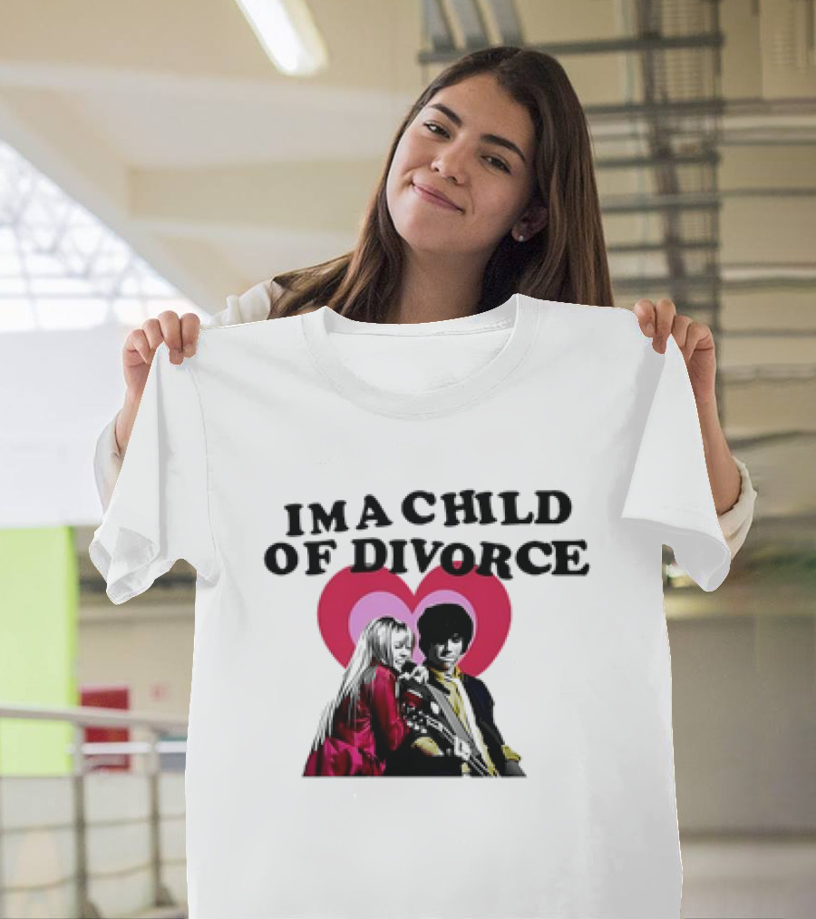 Nick Jonas Miley Cyrus I'm a Child of Divorce Love Hearts T-Shirt