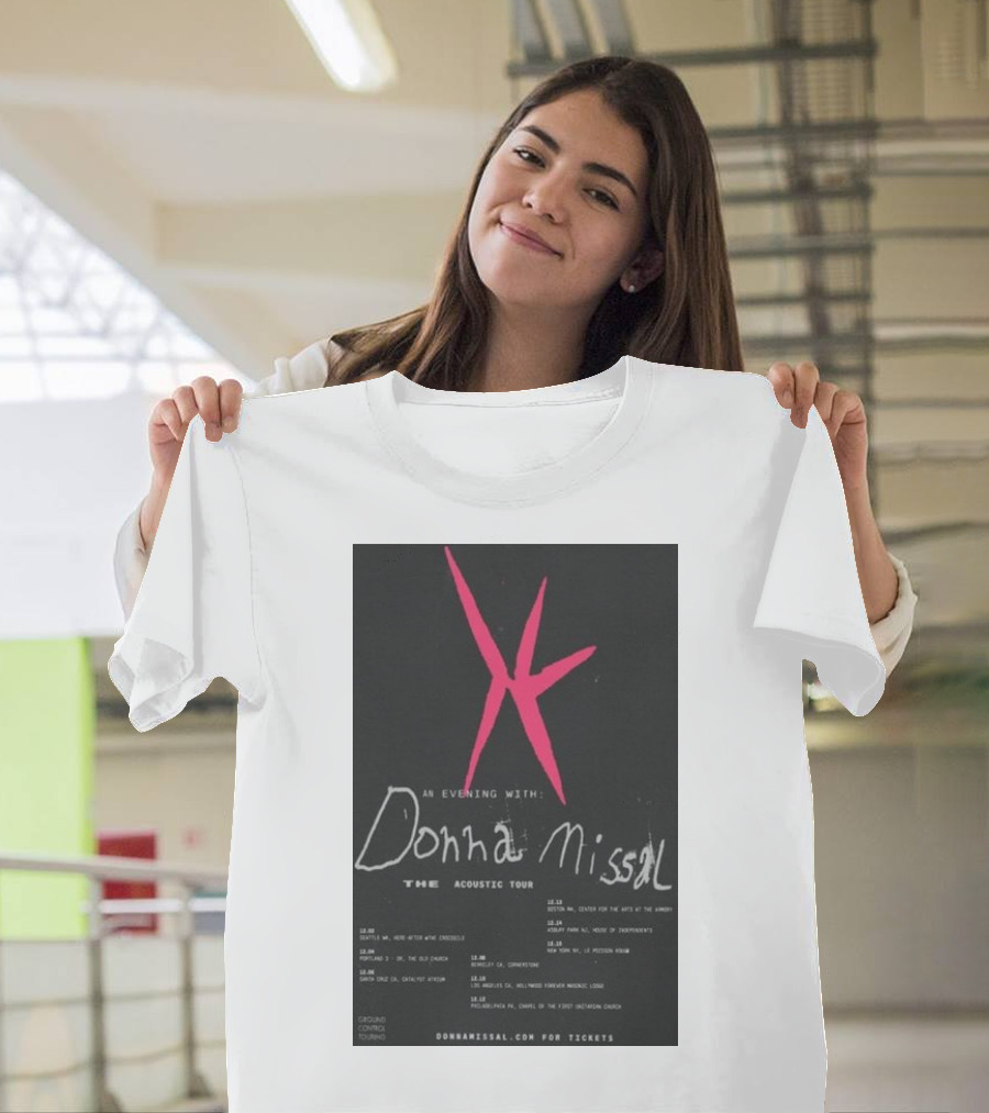 An Evening with Donna Missal 2024 Acoustic Tour Dates and Locations T-Shirt