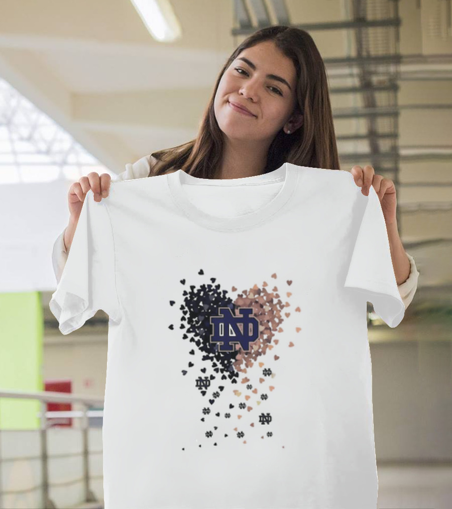 Heart Full of Football Notre Dame Fighting Irish ND T-Shirt