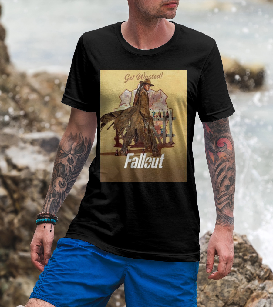 Get Wasted Fallout Series Western Theme Premieres April 12 On Prime Video T-Shirt