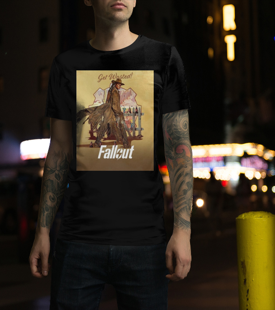 Get Wasted Fallout Series Western Theme Premieres April 12 On Prime Video T-Shirt