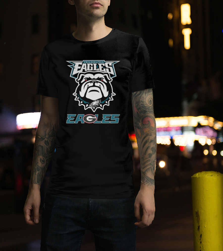 Philadelphia Eagles Dawgs Bulldogs Eagle Logo Bulldog T-Shirt
