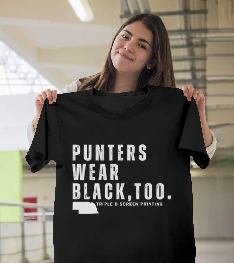 Punters Wear Black Too Triple B Screen Printing T-Shirt