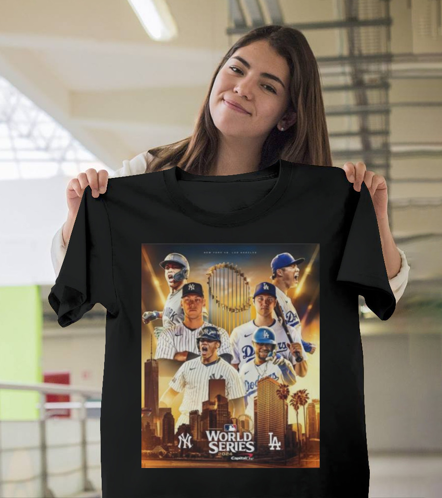 MLB World Series 2024 Yankees Vs Dodgers New York Los Angeles T-Shirt