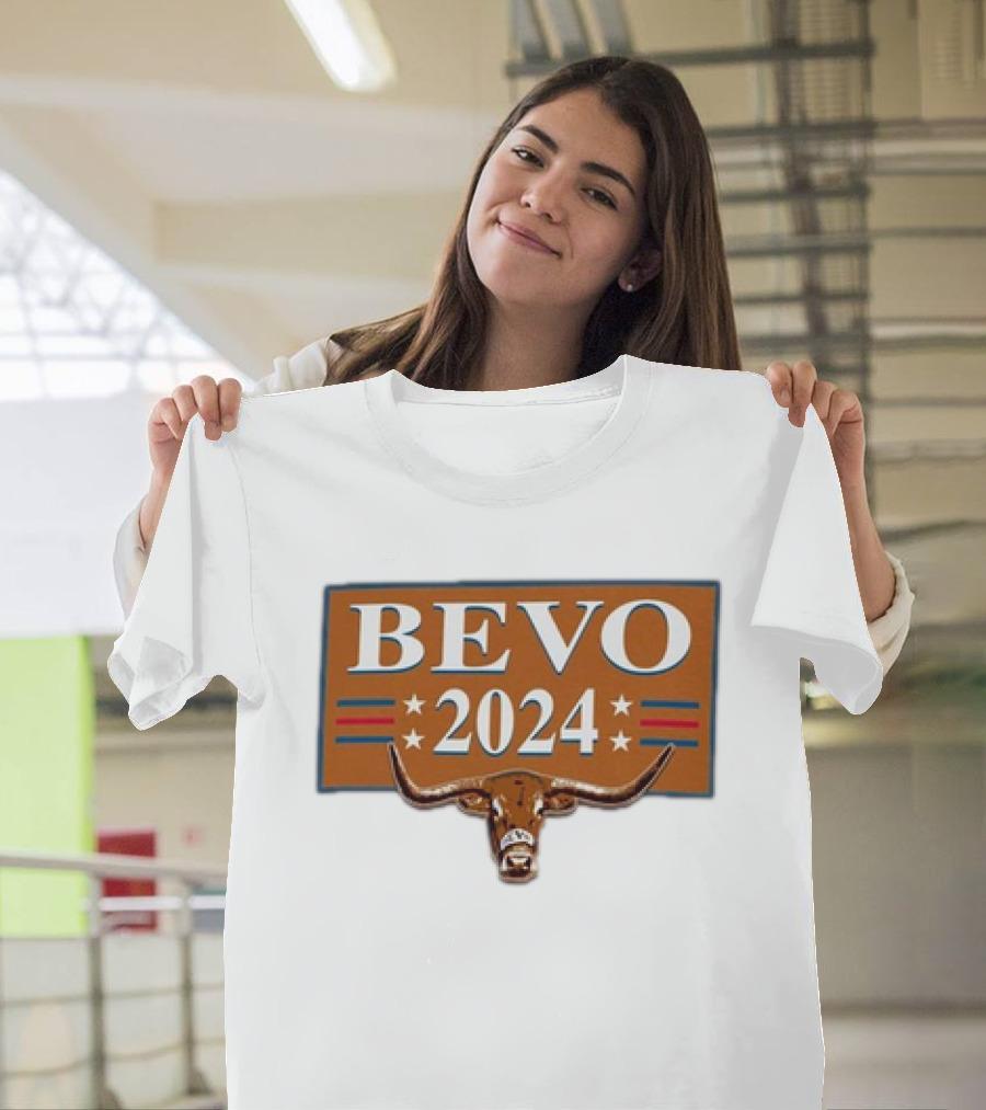 Bevo 2024 Texas Longhorns Election Campaign Stars Stripes T-Shirt