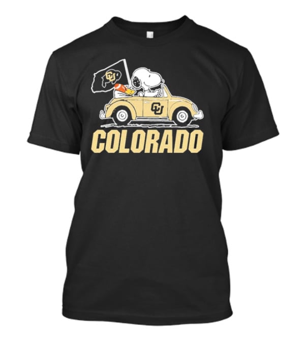 Peanuts Snoopy Woodstock Colorado Buffaloes Car T-Shirt