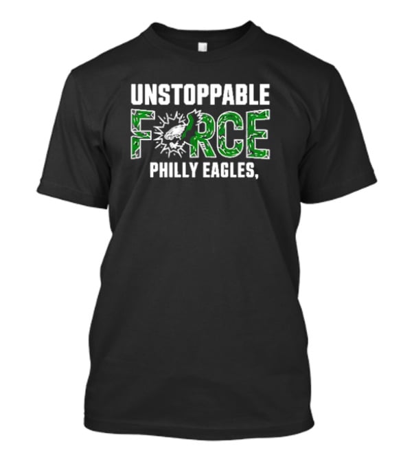 Unstoppable Force Philly Eagles Eagle Head Logo Explosion T-Shirt