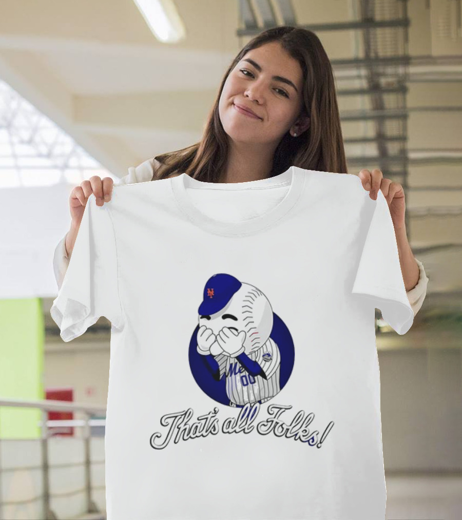 New York Mets Baseball That’s All Folks Logo Character T-Shirt