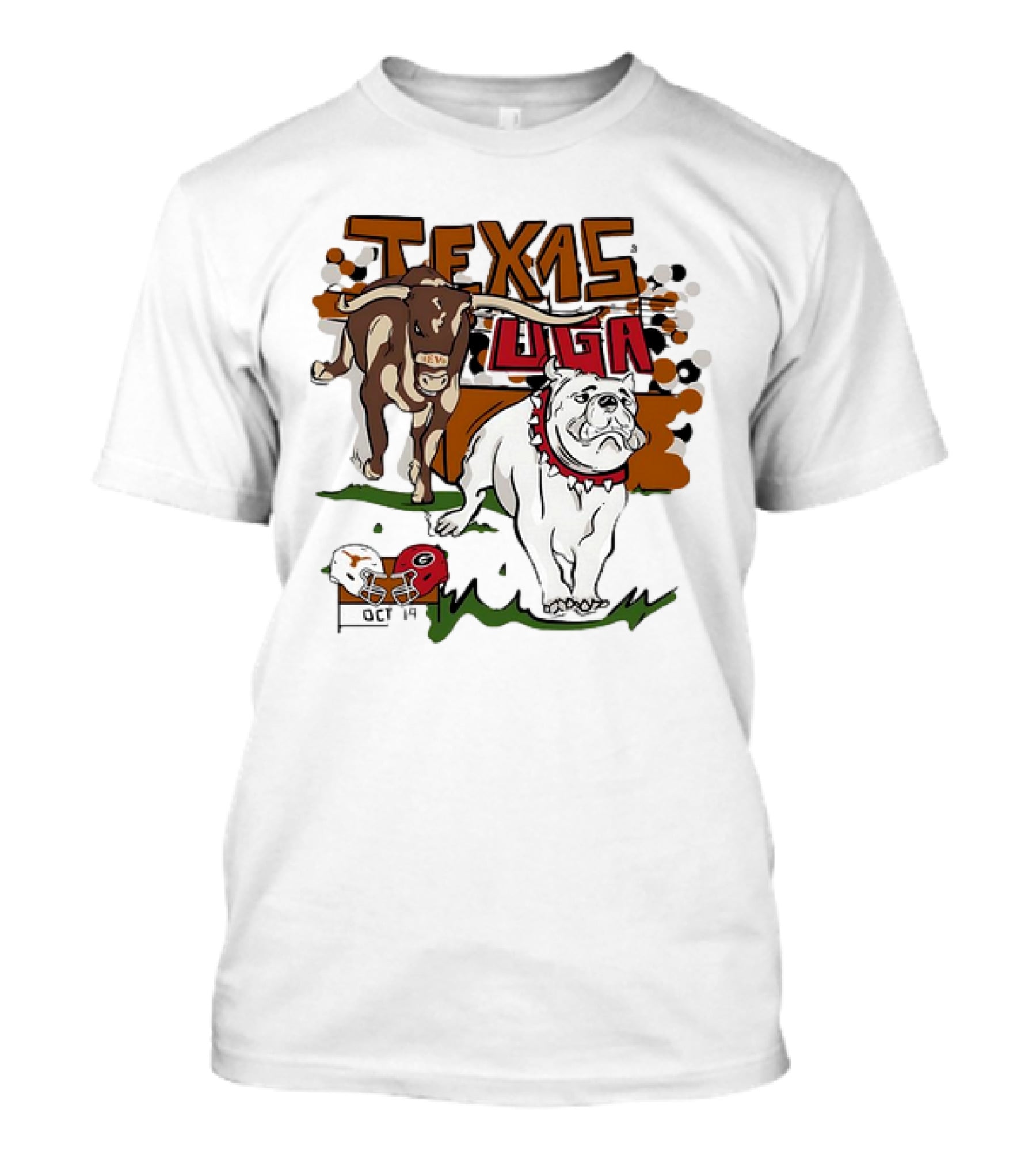 Texas Longhorns UGA Bulldogs October 19 Showdown T-Shirt