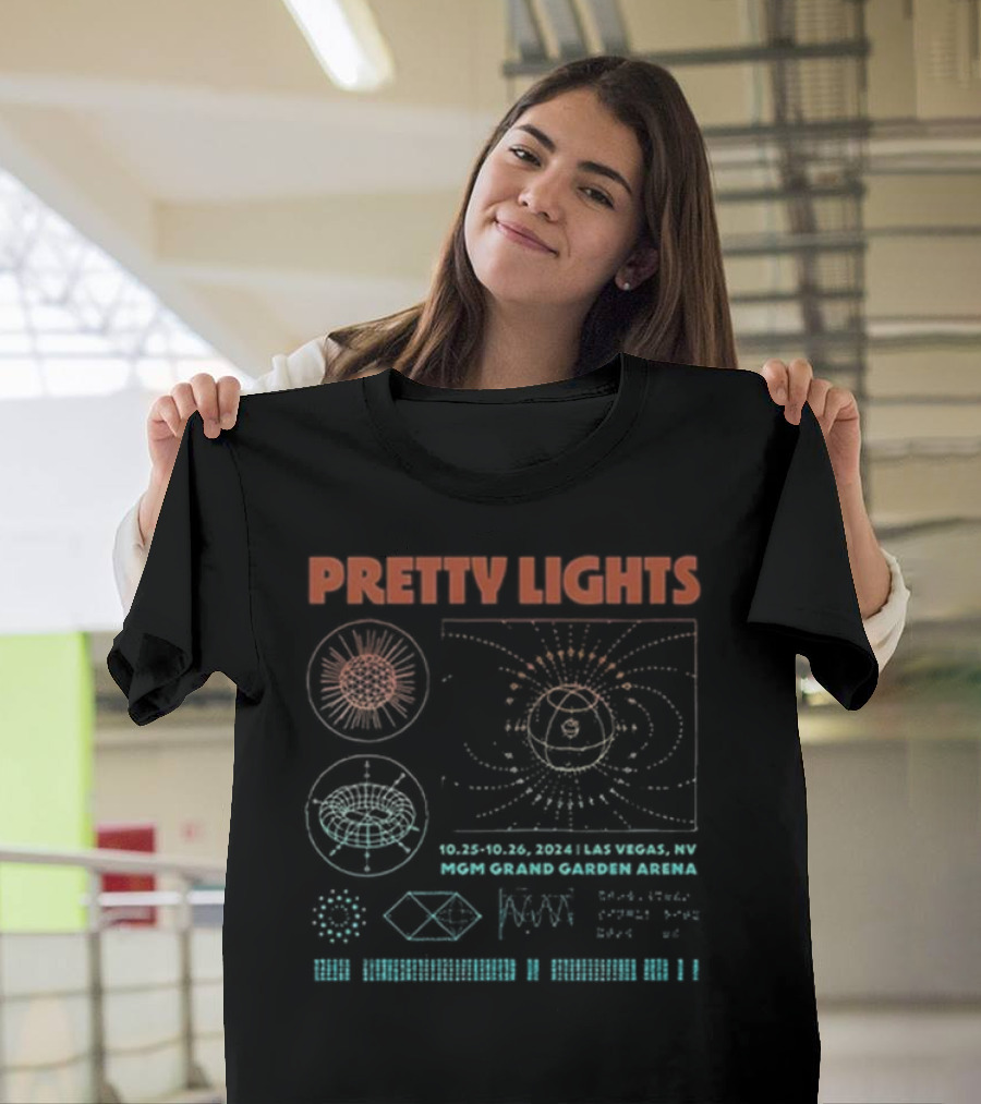 Pretty Lights Las Vegas October 25-26 2024 MGM Grand Garden Arena Complex Geometric T-Shirt