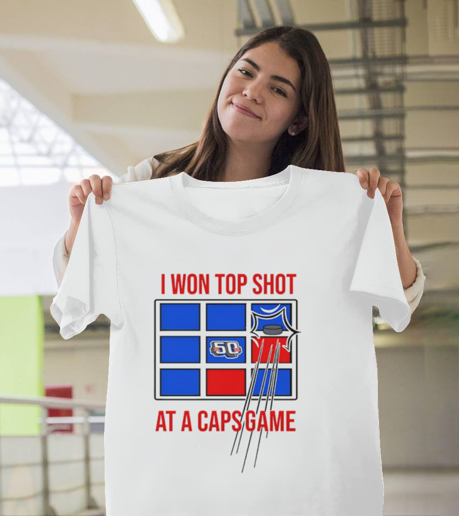 I Won Top Shot at a Caps Game 50th Anniversary Hockey T-Shirt