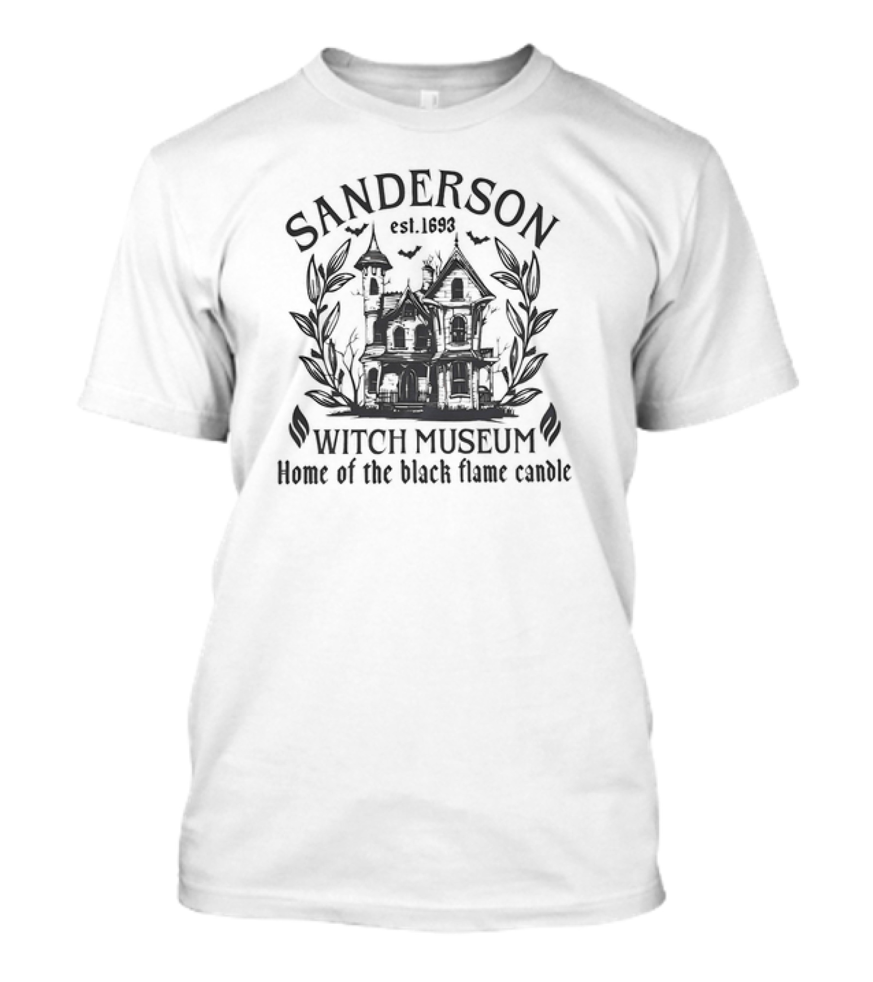 Sanderson Witch Museum Est. 1693 Home Of The Black Flame Candle Halloween T-Shirt