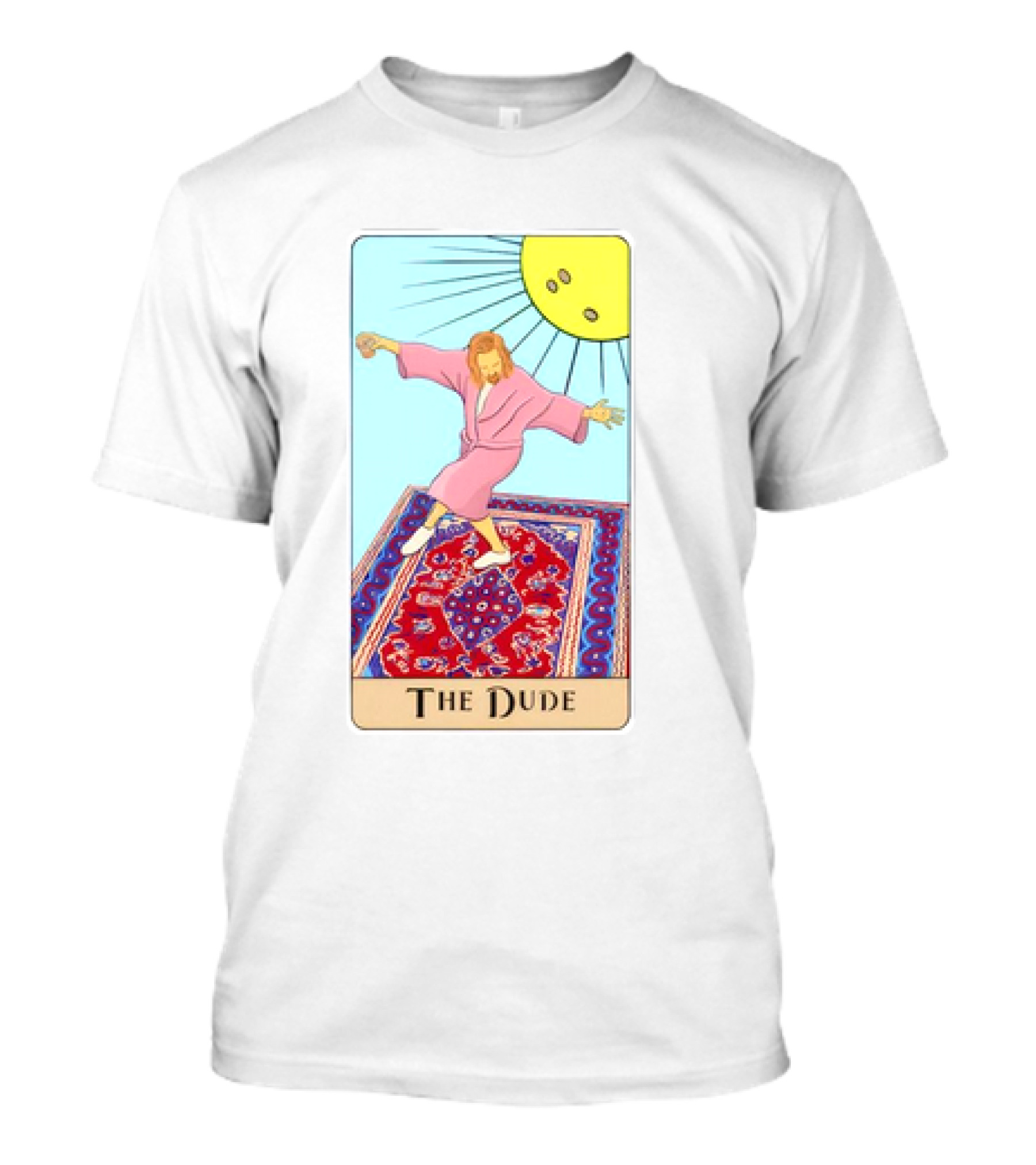 The Dude Tarot Card The Big Lebowski Bowling Rug Sun T-Shirt