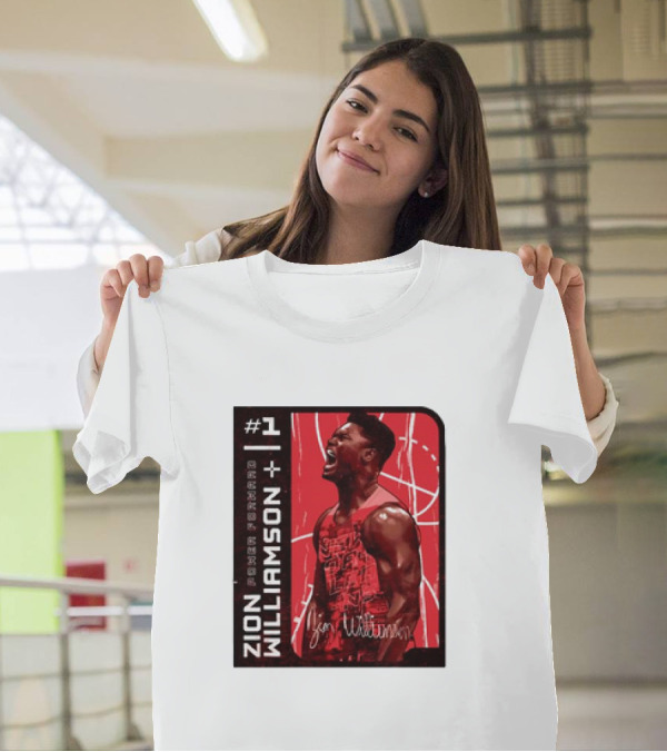 Zion Williamson #1 New Orleans Basketball Signature Card T-Shirt