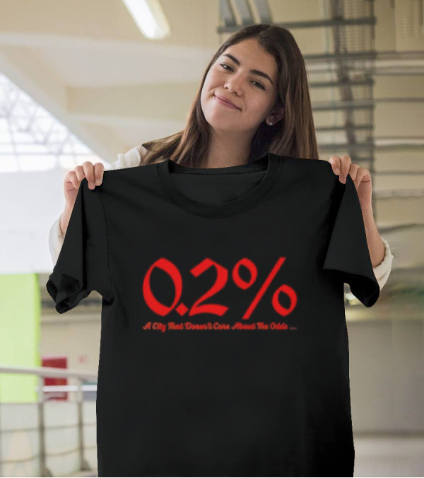 0.2 Percent Detroit Baseball A City That Doesn't Care About The Odds T-Shirt