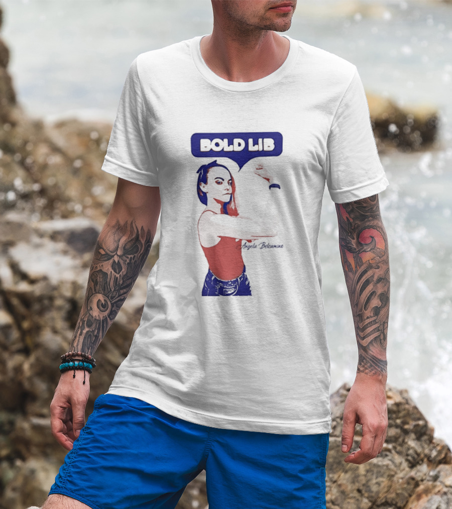 Bold Lib Angela Belcamino Retro Style Empowerment T-Shirt
