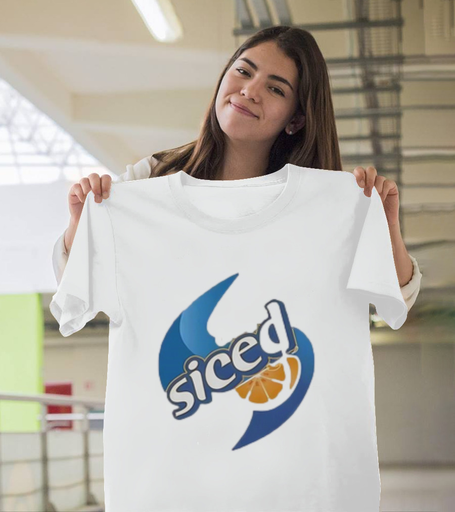 Orange Siced Hurricane Symbol Slice T-Shirt