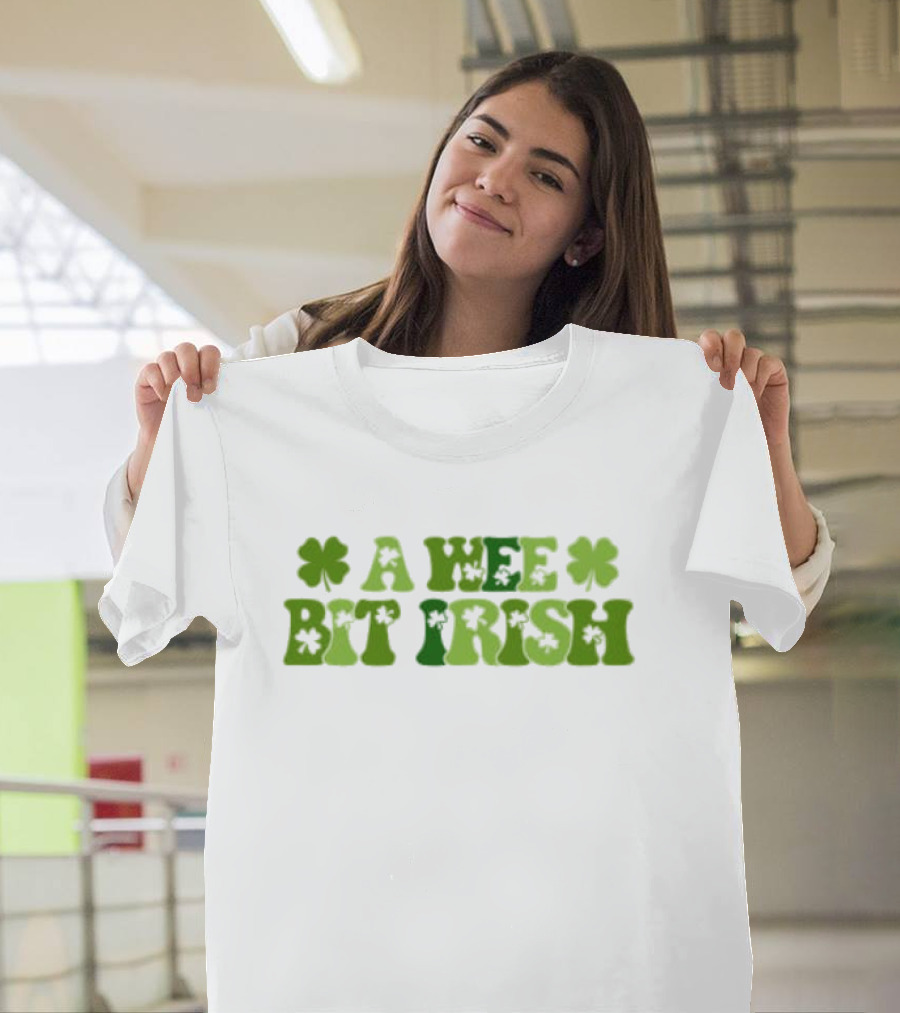 A Wee Bit Irish St Patrick’s Day Shamrock Heritage T-Shirt