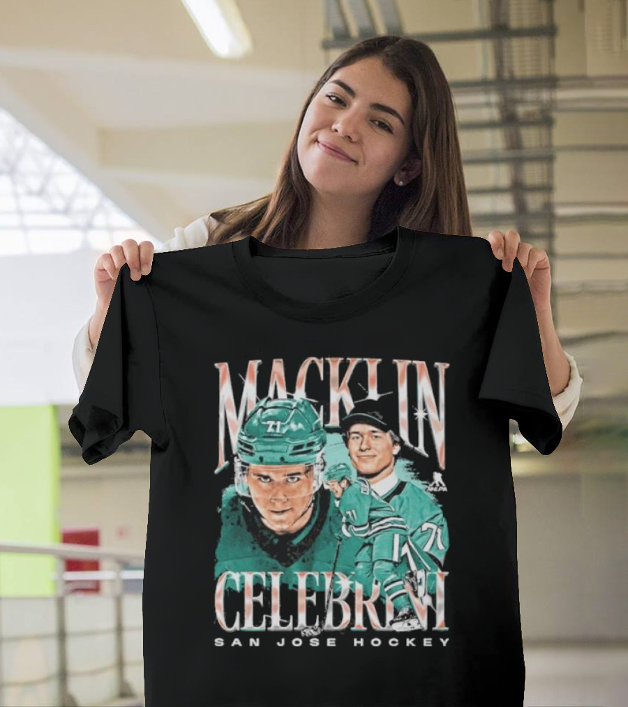 Macklin Celebrini San Jose Hockey Vintage Style Player T-Shirt