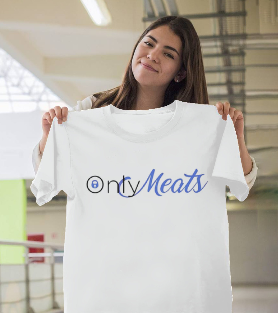 Only Meats Parody Logo With Lock T-Shirt