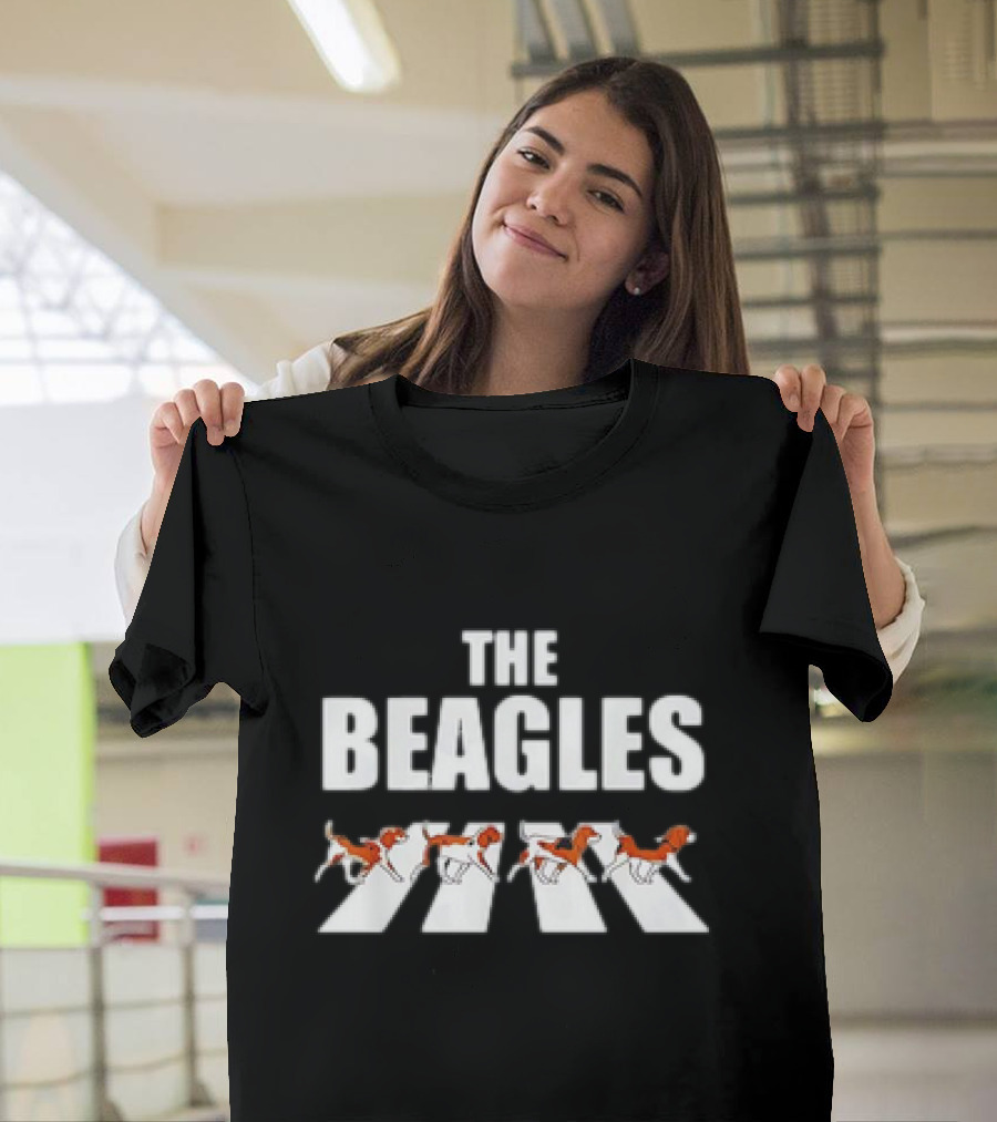 The Beagles Abbey Road Beagle Dogs Crossing Abbey Road Funny T-Shirt