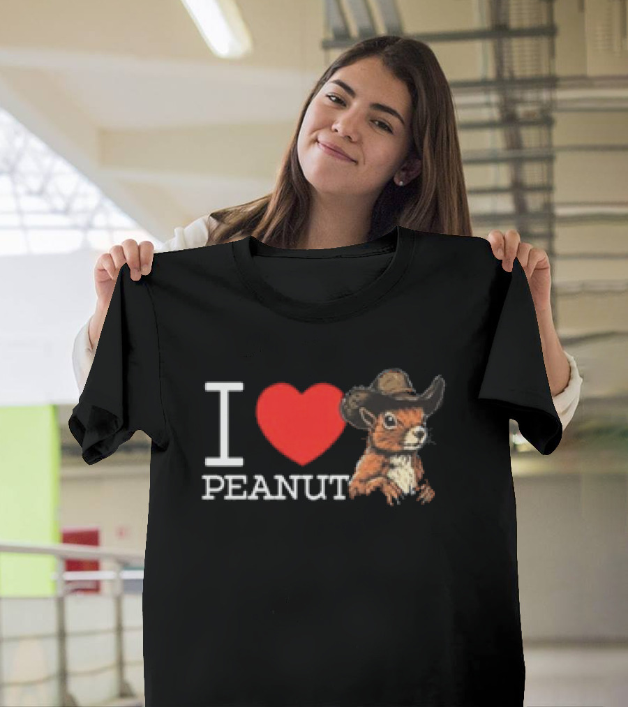 I Love Peanut Cowboy Chipmunk T-Shirt
