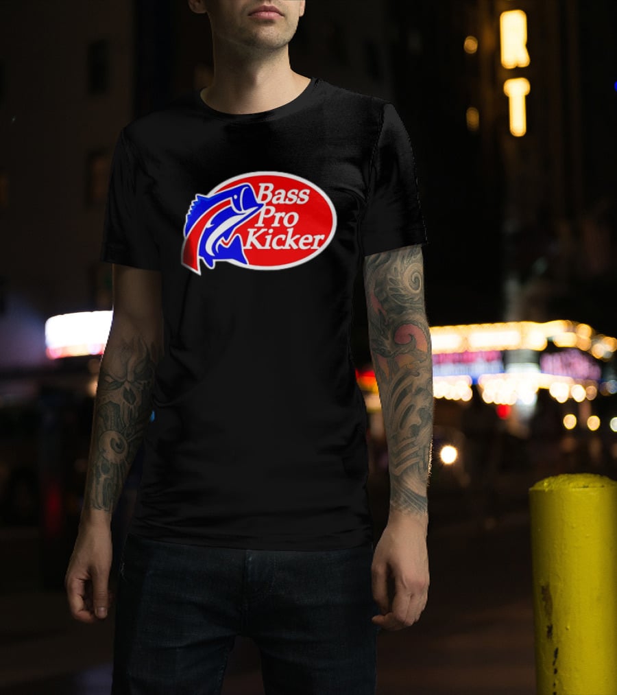 Bass Pro Kicker Red Blue Fish T-Shirt