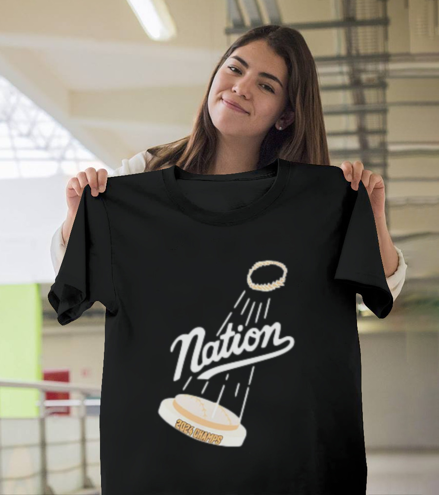 Los Angeles Dodgers Nation 2024 Champs Halo Baseball T-Shirt
