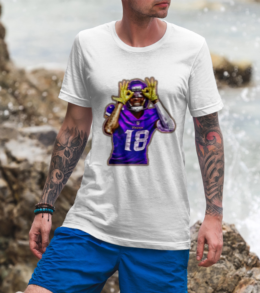 Football Minnesota Vikings Justin Jefferson Trippy Now U See Me T-Shirt