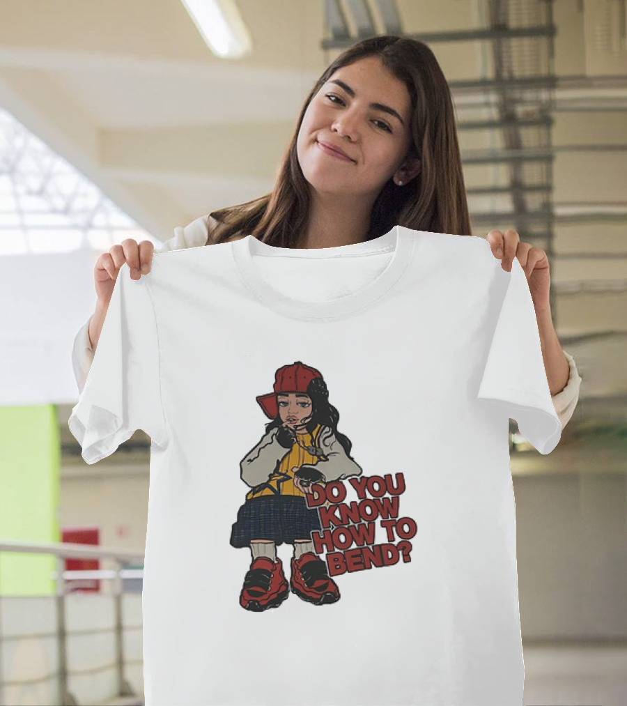 Do You Know How to Bend? Girl with Red Cap and Sneakers T-Shirt