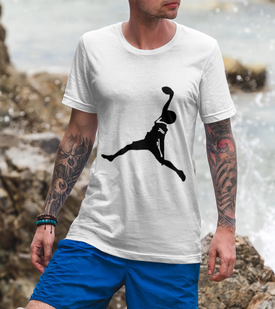 GW Catch Jump Silhouette Football Player T-Shirt