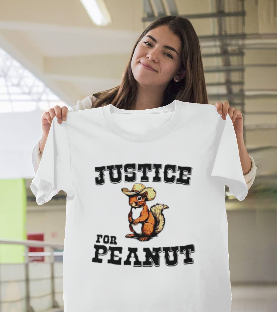Justice for Peanut Cowboy Squirrel T-Shirt