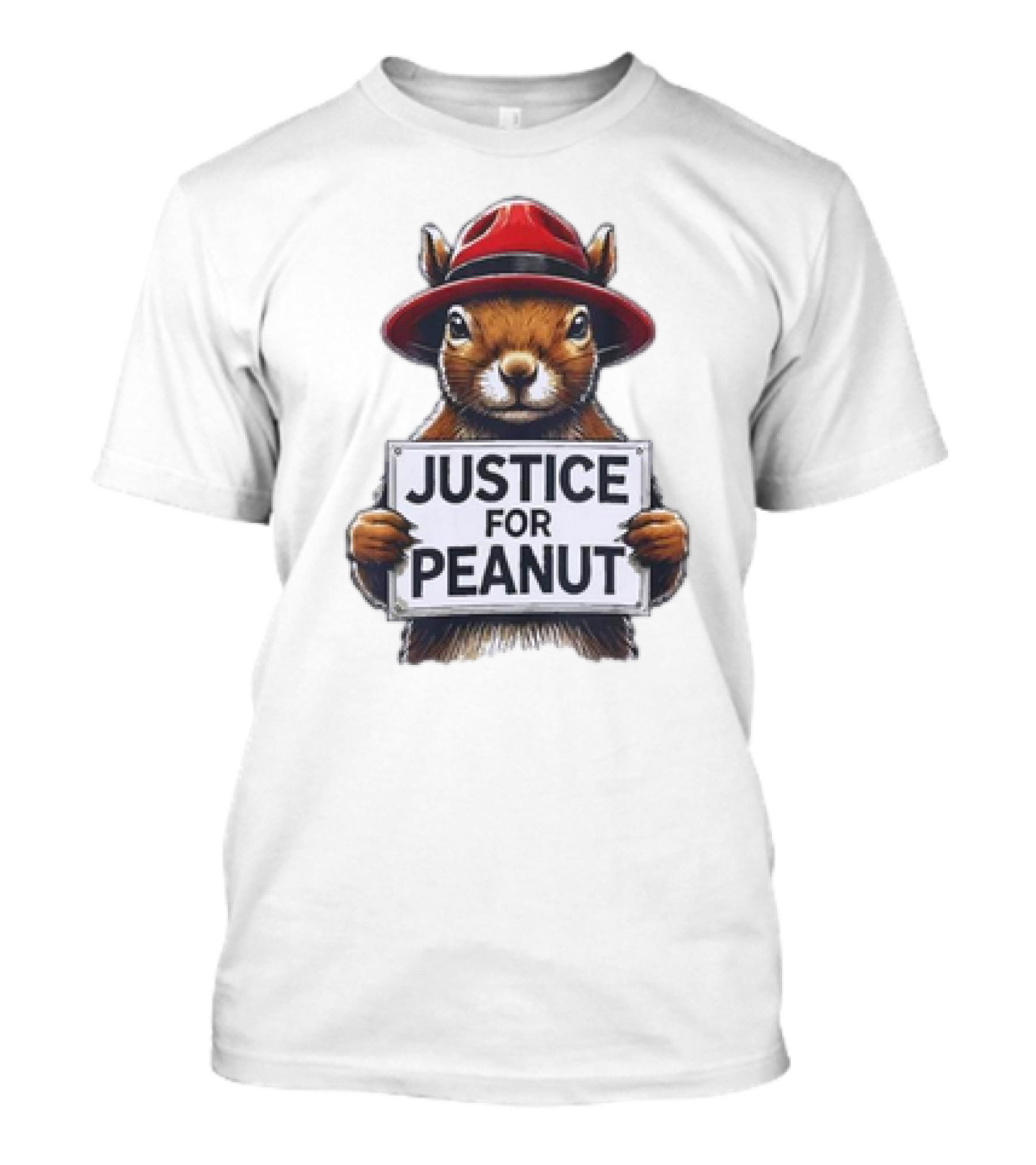 Justice For Peanut The Squirrel Red Hat Protest T-Shirt
