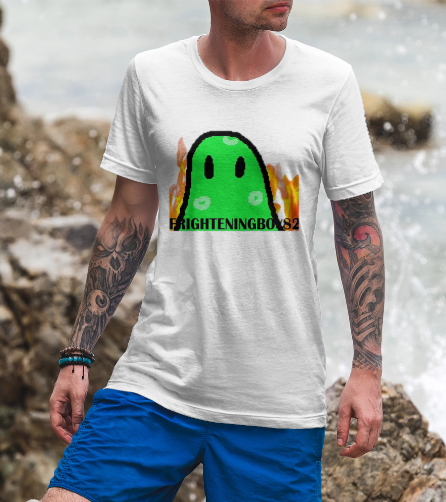 FRIGHTENINGBOY82 Slime With Fire Background T-Shirt