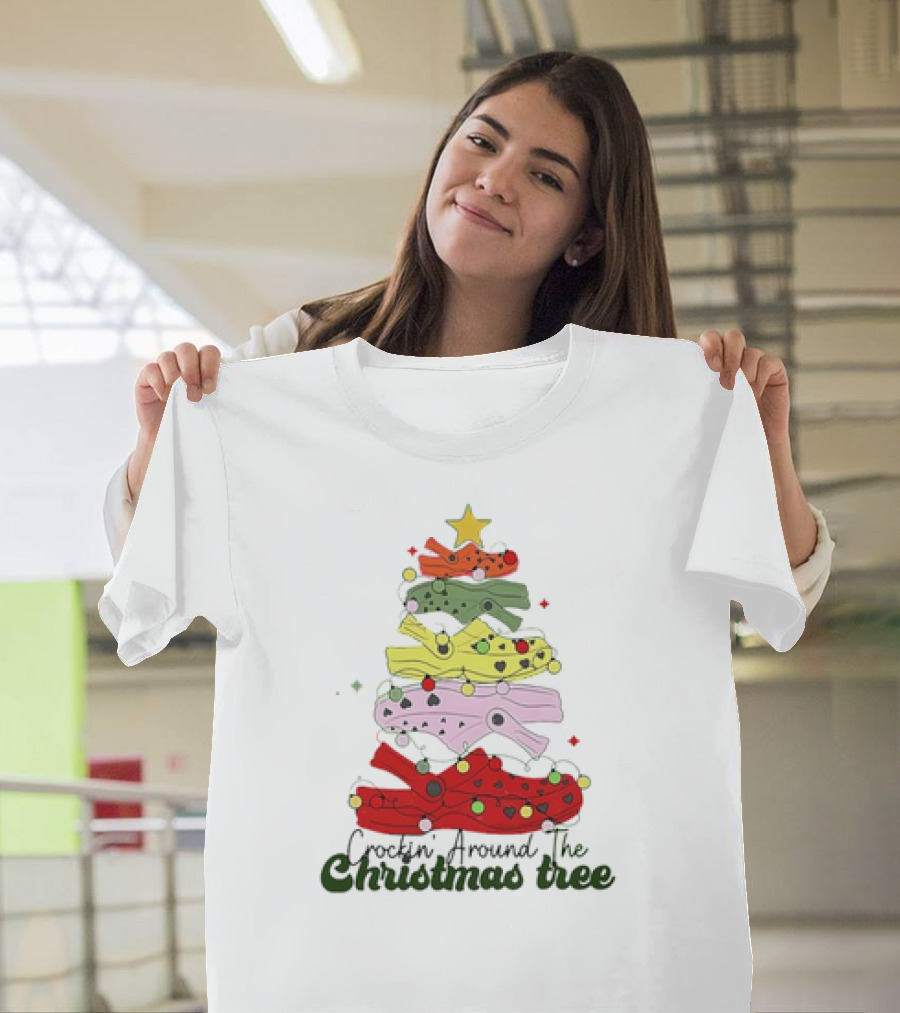 Crockin' Around The Christmas Tree Crocs Holiday T-Shirt