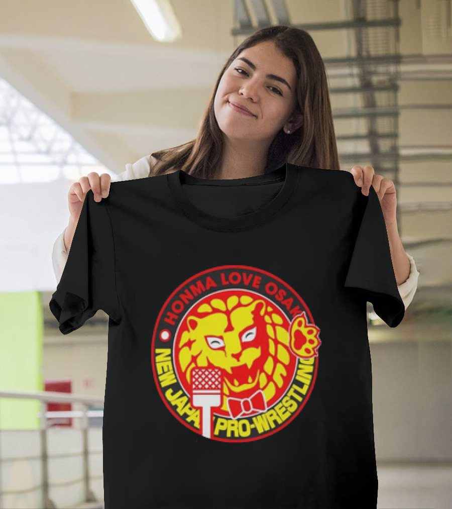 Honma Love Osaka New Japan Pro-Wrestling Lion Mark T-Shirt