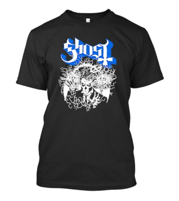 Ghost Nikola Tesla Papa Emeritus Horror Electric Skeleton T-Shirt