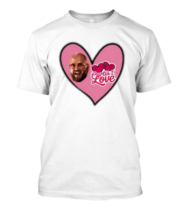 Curtis T Love Heart With Curtis Love Face And Pink Heart T-Shirt